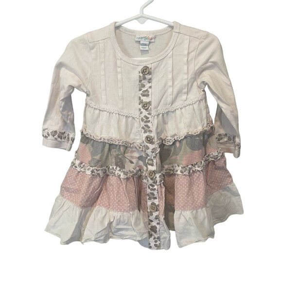 Naartjie Kids Girls Dress 12-18 Months pink long sleeve boho multicolor - Picture 1 of 9